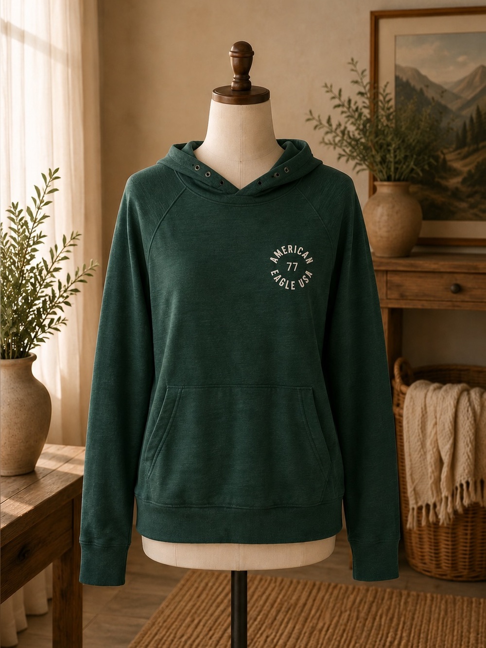American Eagle Flex long sleeve pullover hooded sweatshirt hoodie